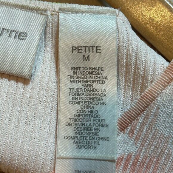 Liz Claiborne Petite Med Zip Up Sweater Cardigan 3/4 Sleeve Floral Zipper Ribbed - Picture 4 of 6